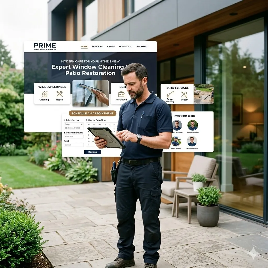 Window and patio service booking website
